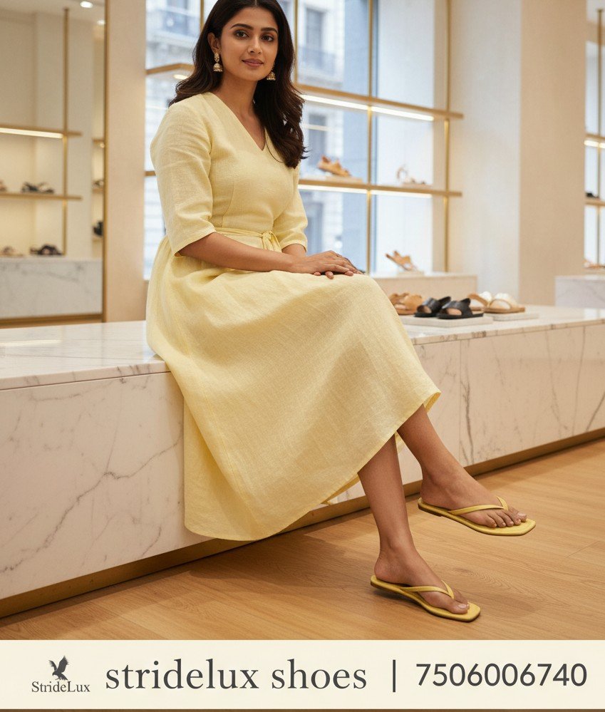 Liora Minimal Thong Flats – Soft Yellow - Image 5