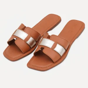 StrideLux Nova H-Cut Flat Tan