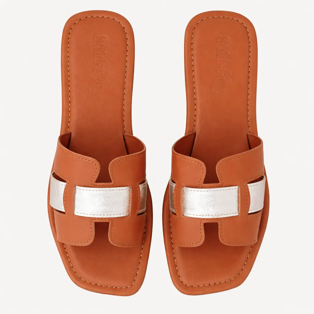 StrideLux Nova H-Cut Flat Tan