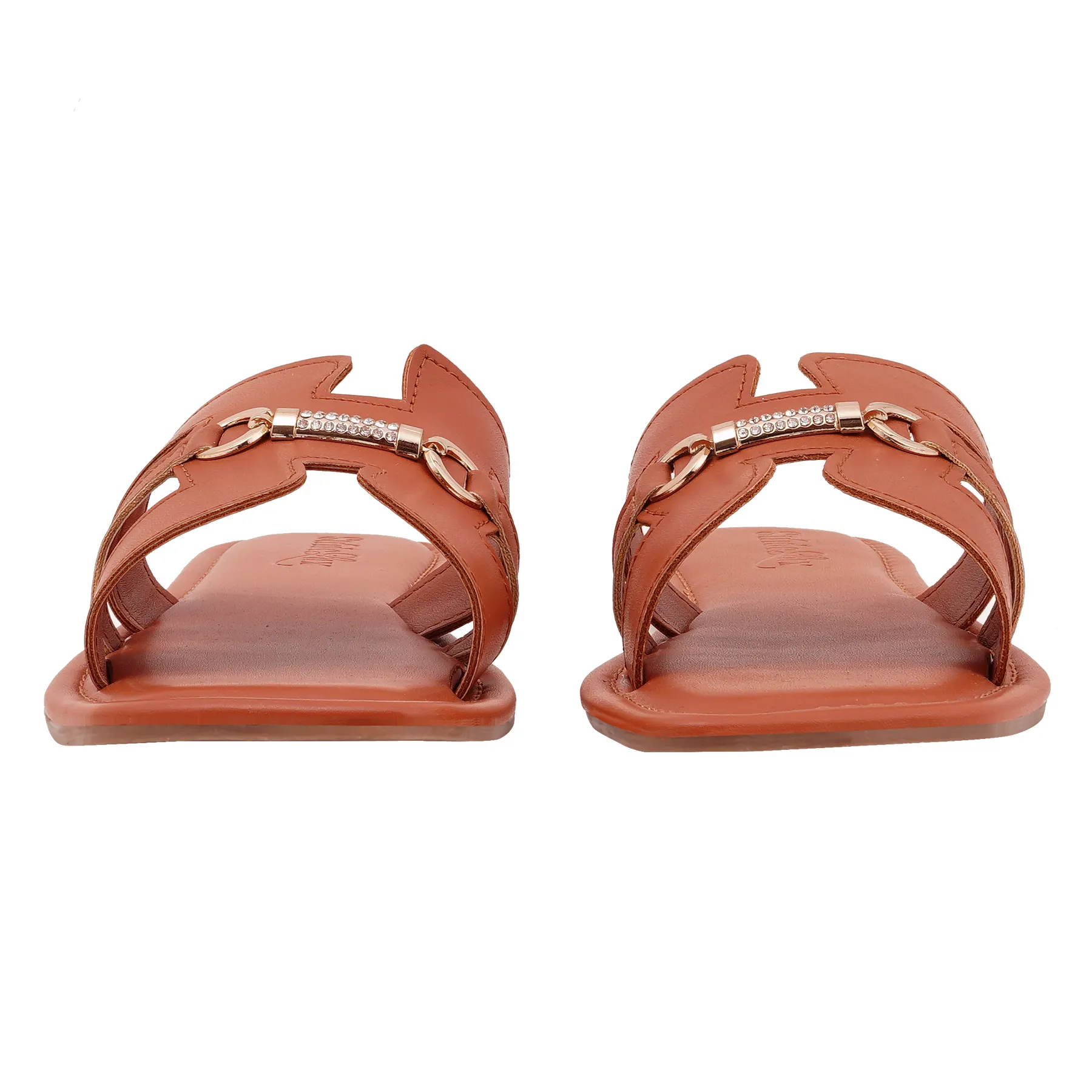 elina H-Cut Flat Slides – Tan Brown - Image 3