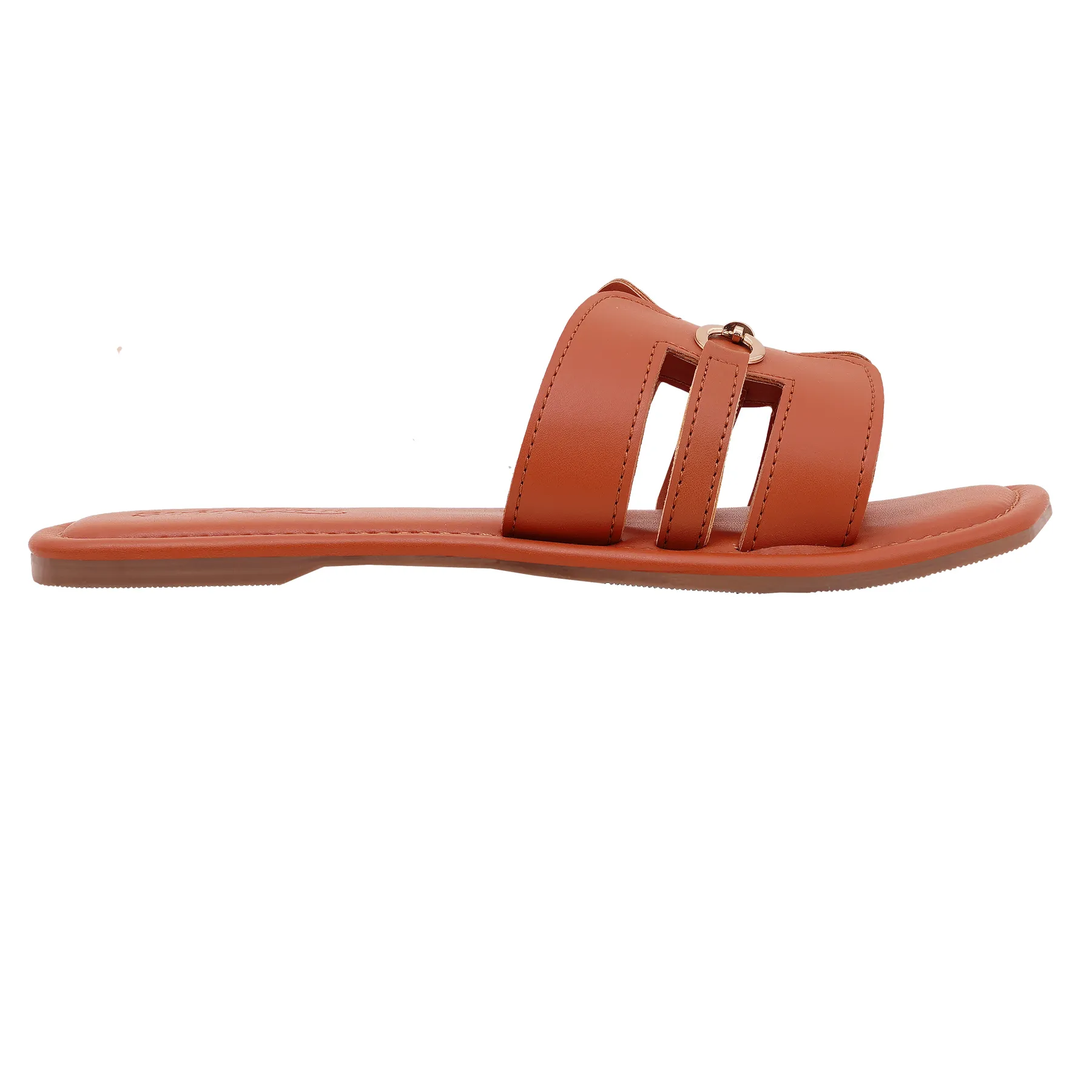 elina H-Cut Flat Slides – Tan Brown - Image 5