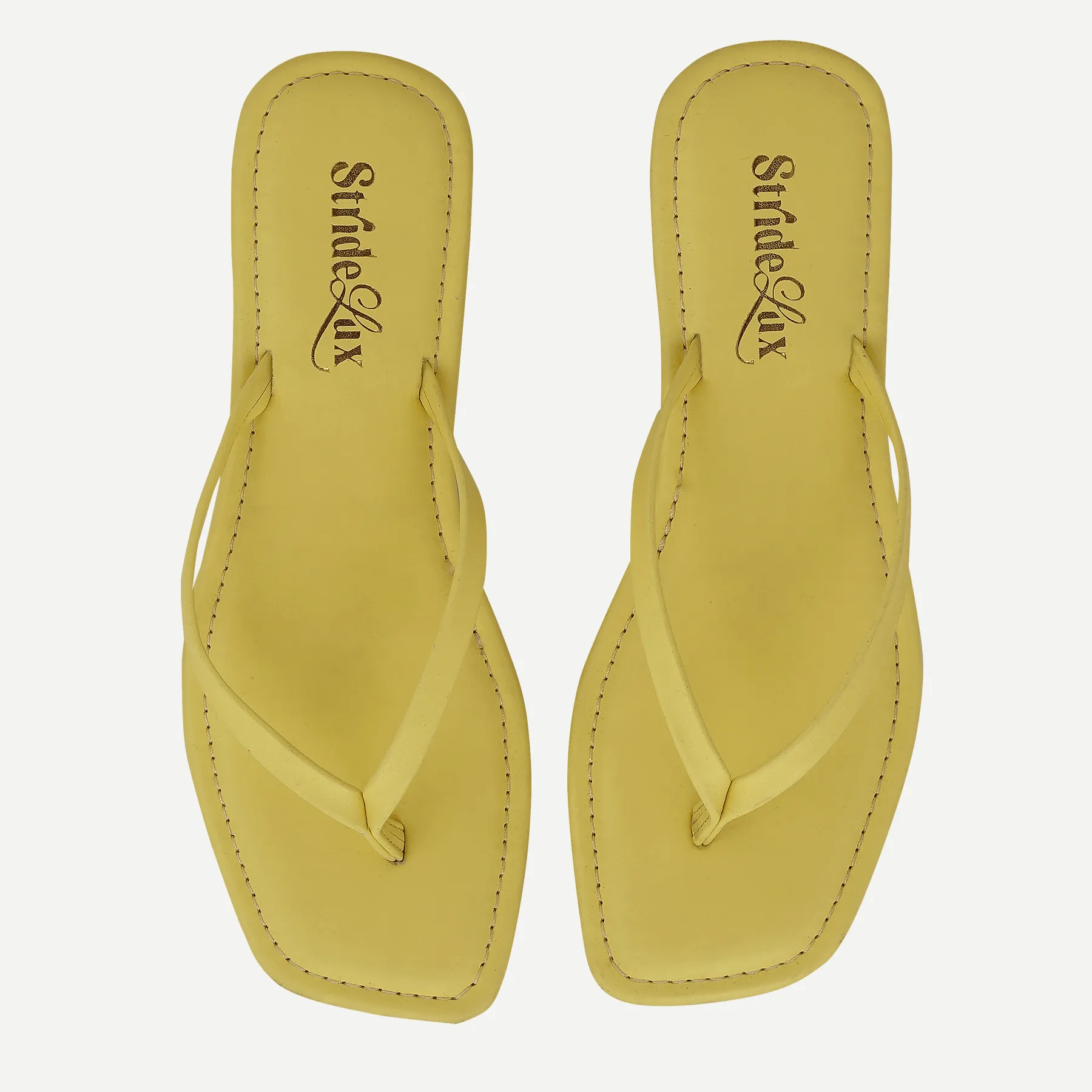 Liora Minimal Thong Flats – Soft Yellow
