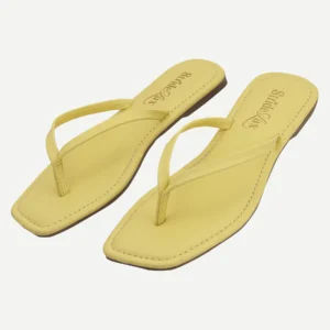 Liora Minimal Thong Flats – Soft Yellow