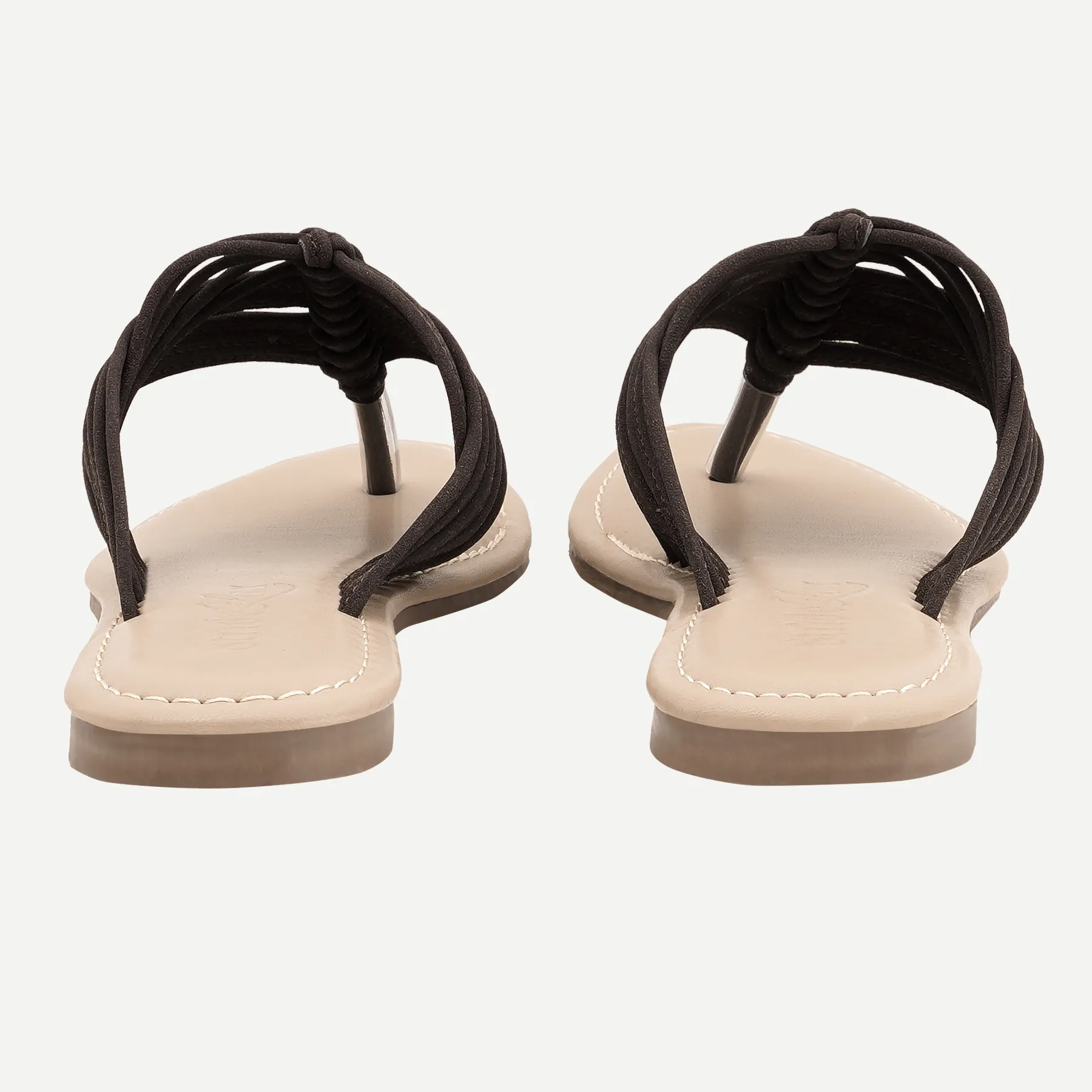 Aria Woven Toe-Ring Flat Slides – Espresso Brown - Image 4