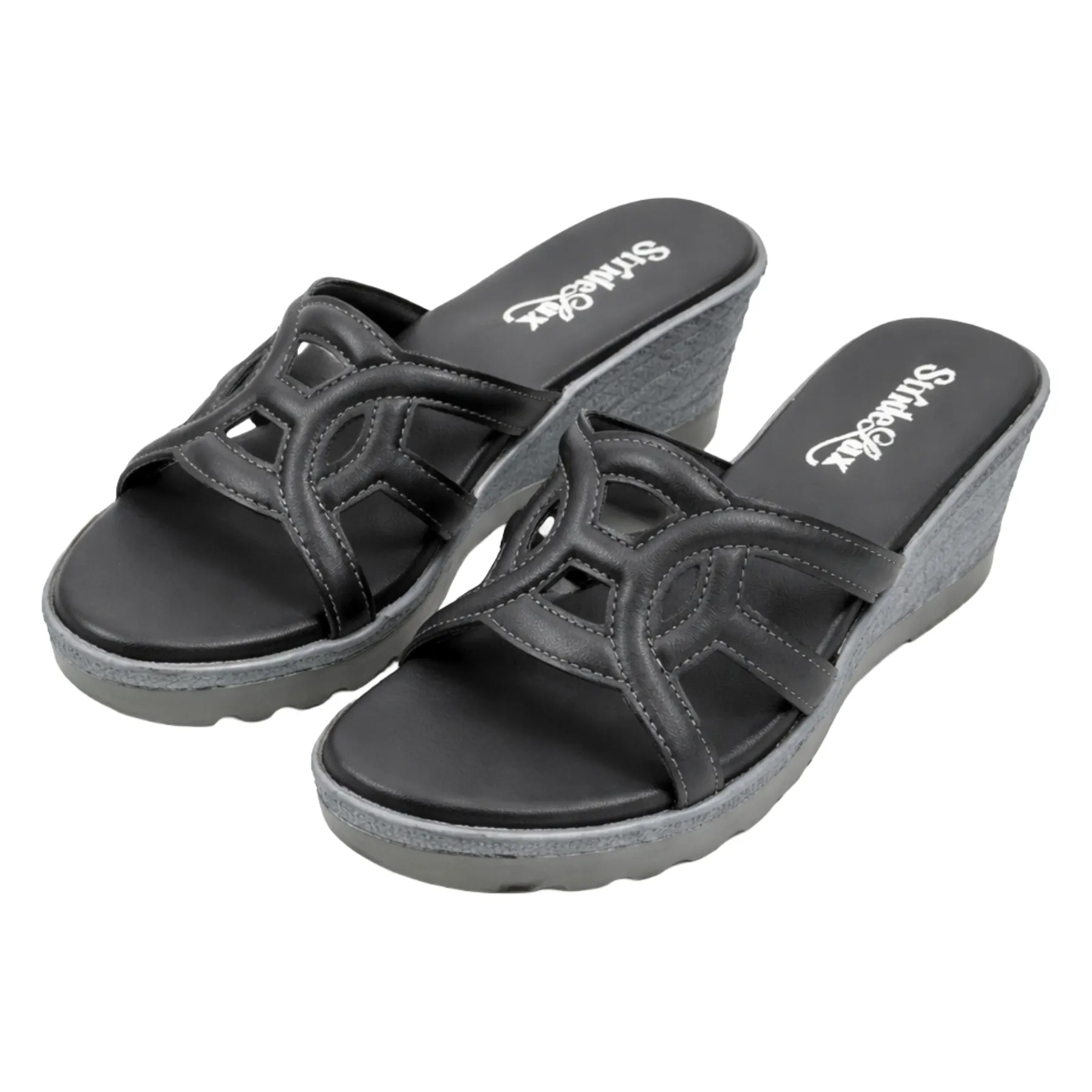 StrideLux Women’s Comfort Black sandal