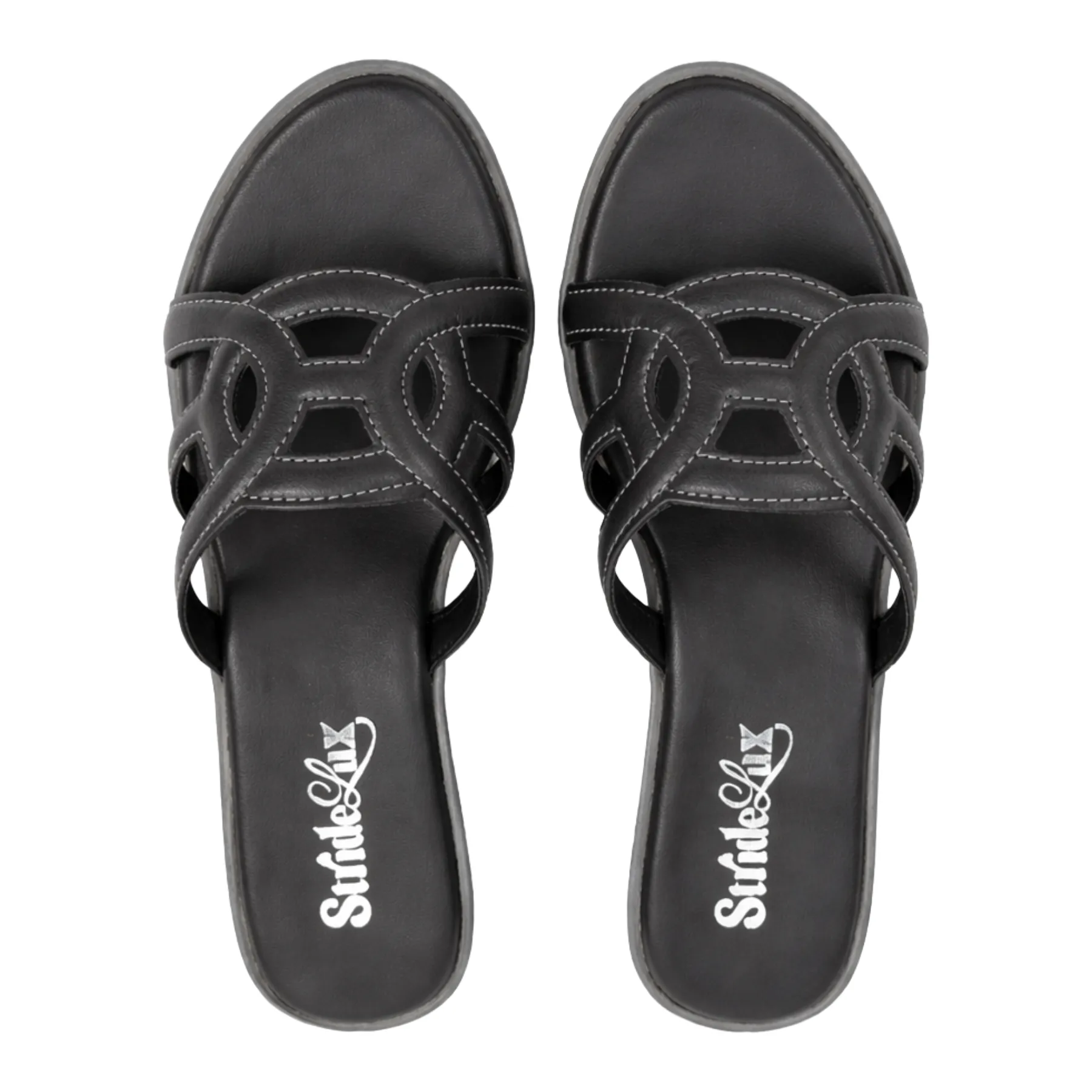 StrideLux Women’s Comfort Black sandal