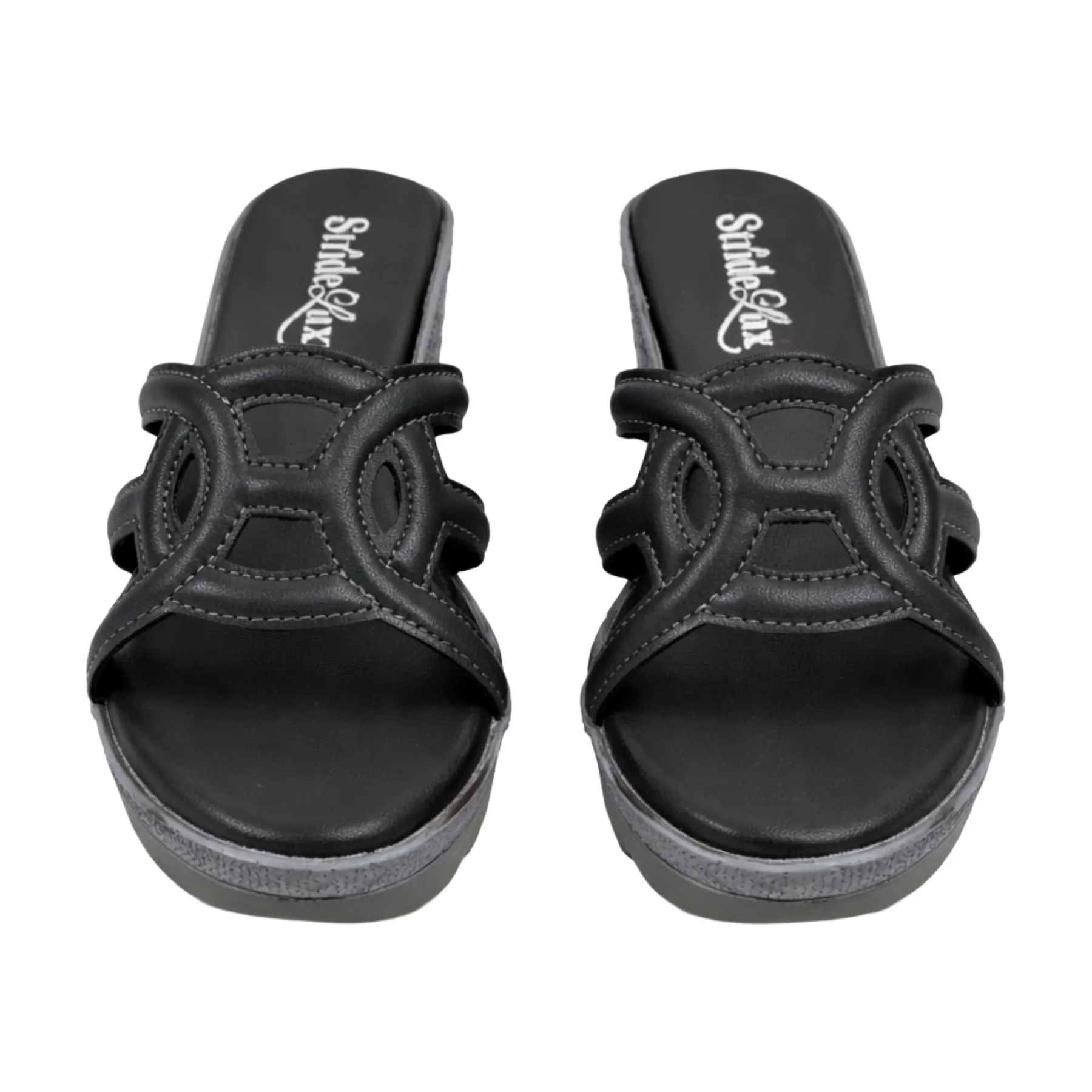 StrideLux Women’s Comfort Black sandal - Image 3