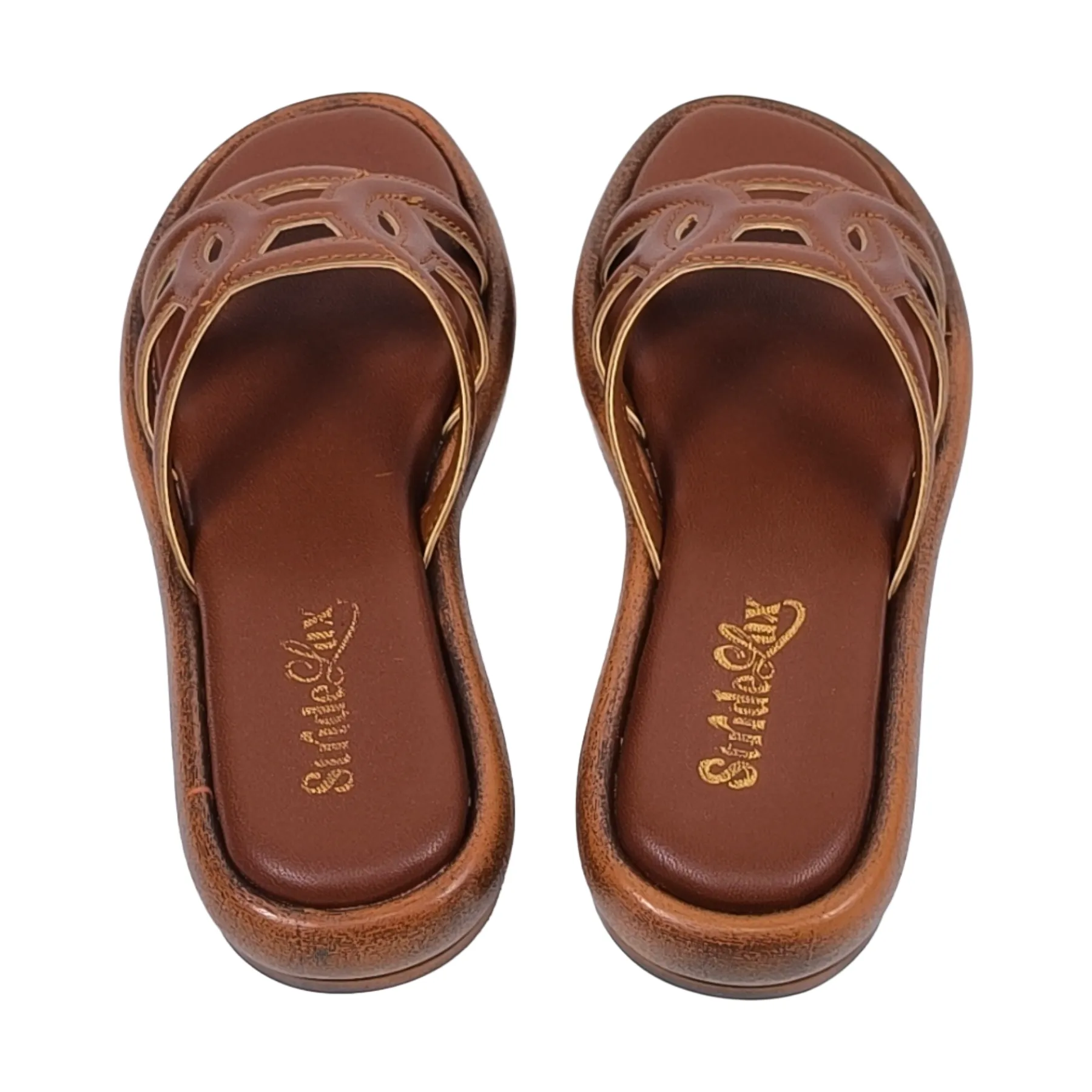 StrideLux ARVIA Women’s Brown Comfort Slip-On Sandals - Image 4