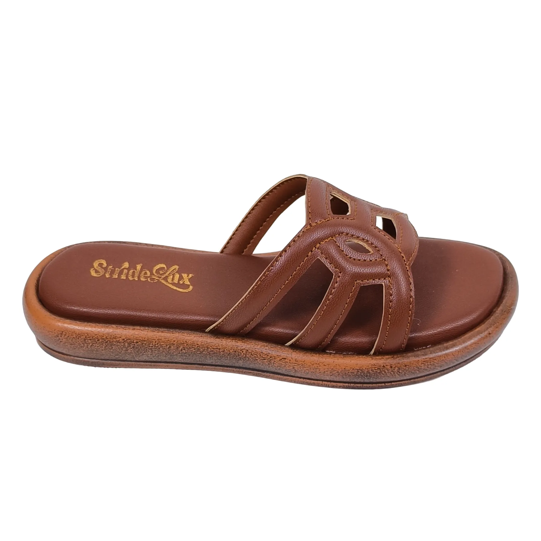 StrideLux ARVIA Women’s Brown Comfort Slip-On Sandals - Image 5