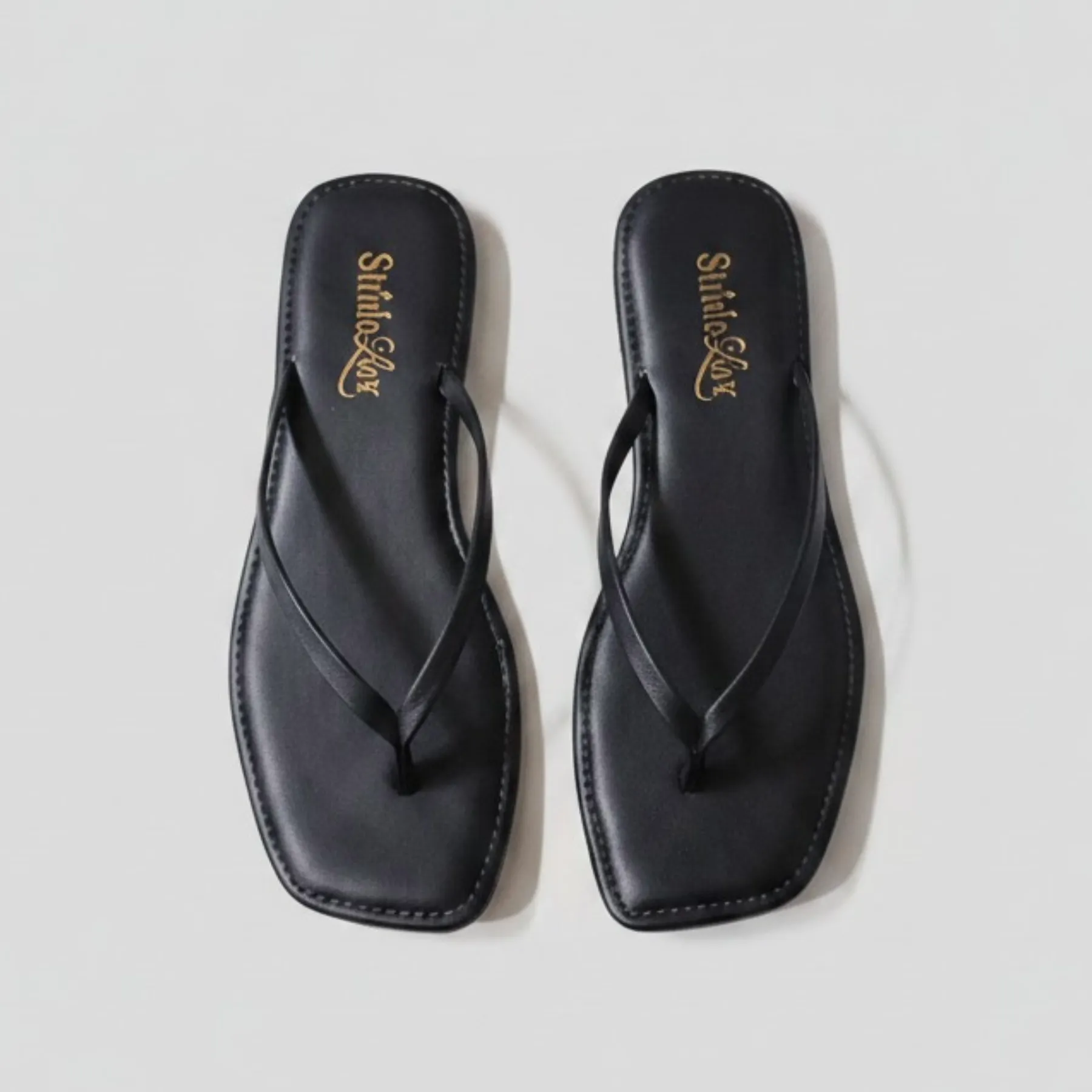 Liora Minimal Thong Flats – Classic Black - Image 5