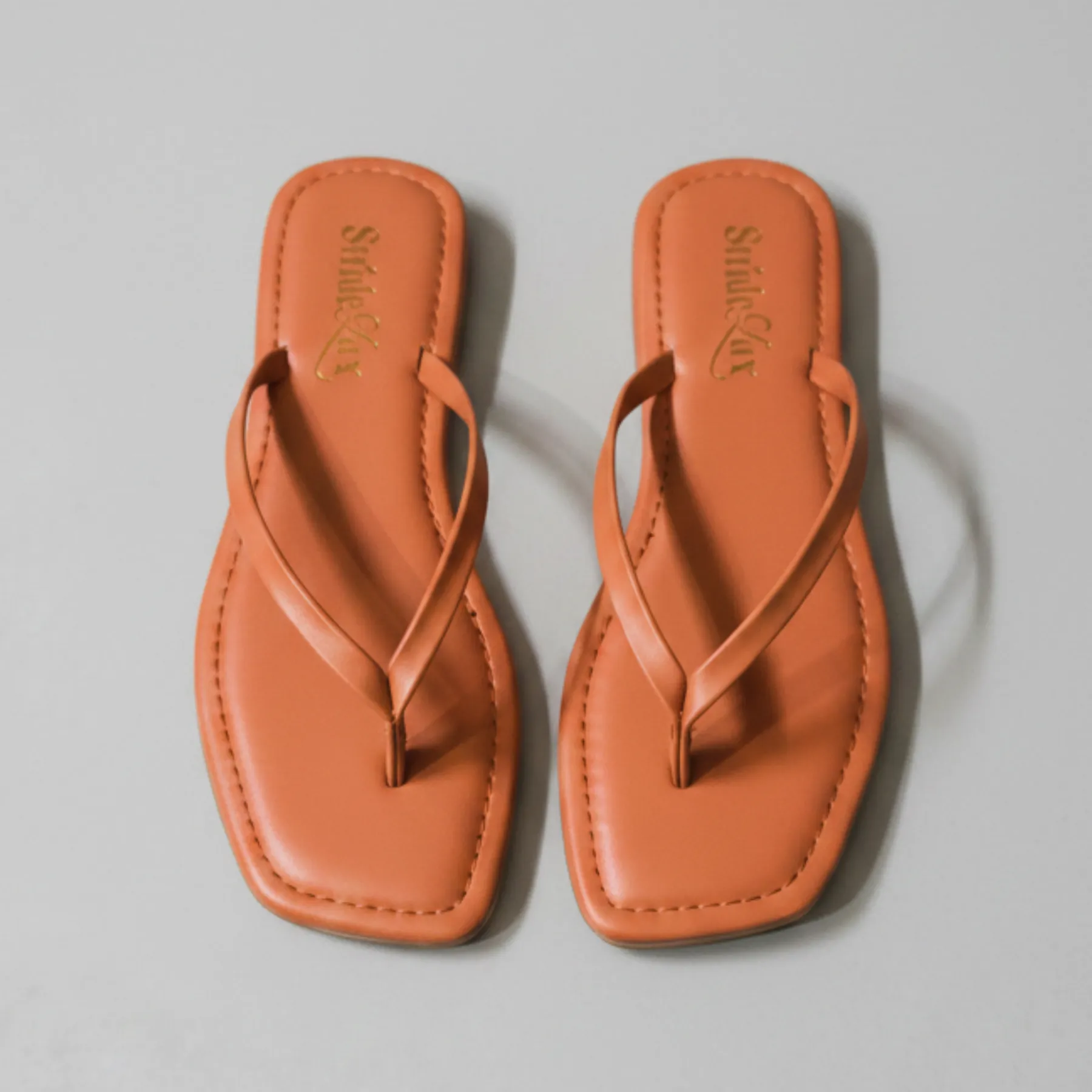 Liora Minimal Thong Flats – Caramel Tan - Image 4