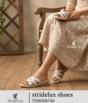 Women Pink Gold Textured Criss-Cross Slip-On Comfort Sandals