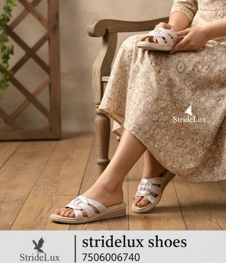 Women Pink Gold Textured Criss-Cross Slip-On Comfort Sandals